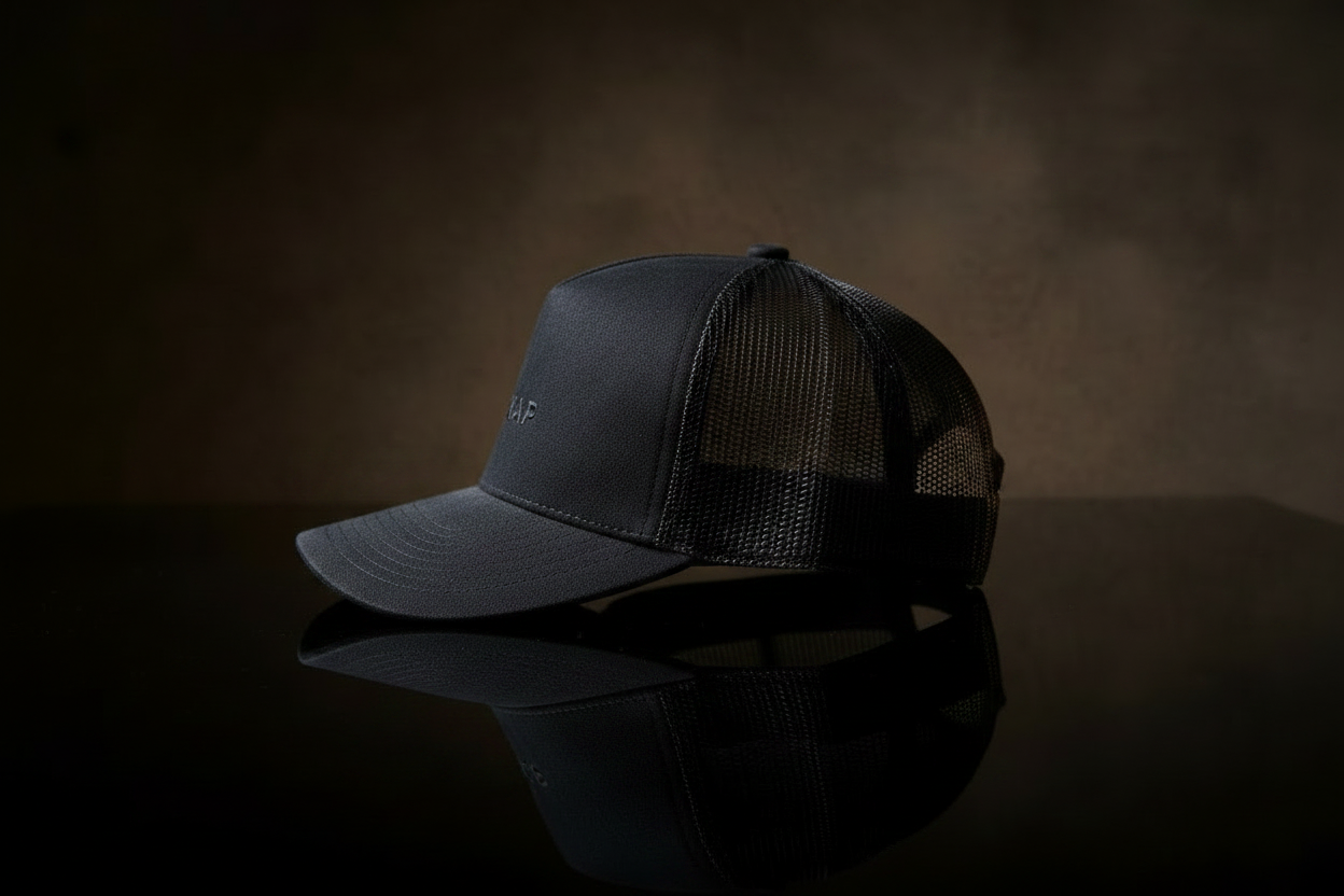 TOKKAP Suede Trucker Cap — Navy