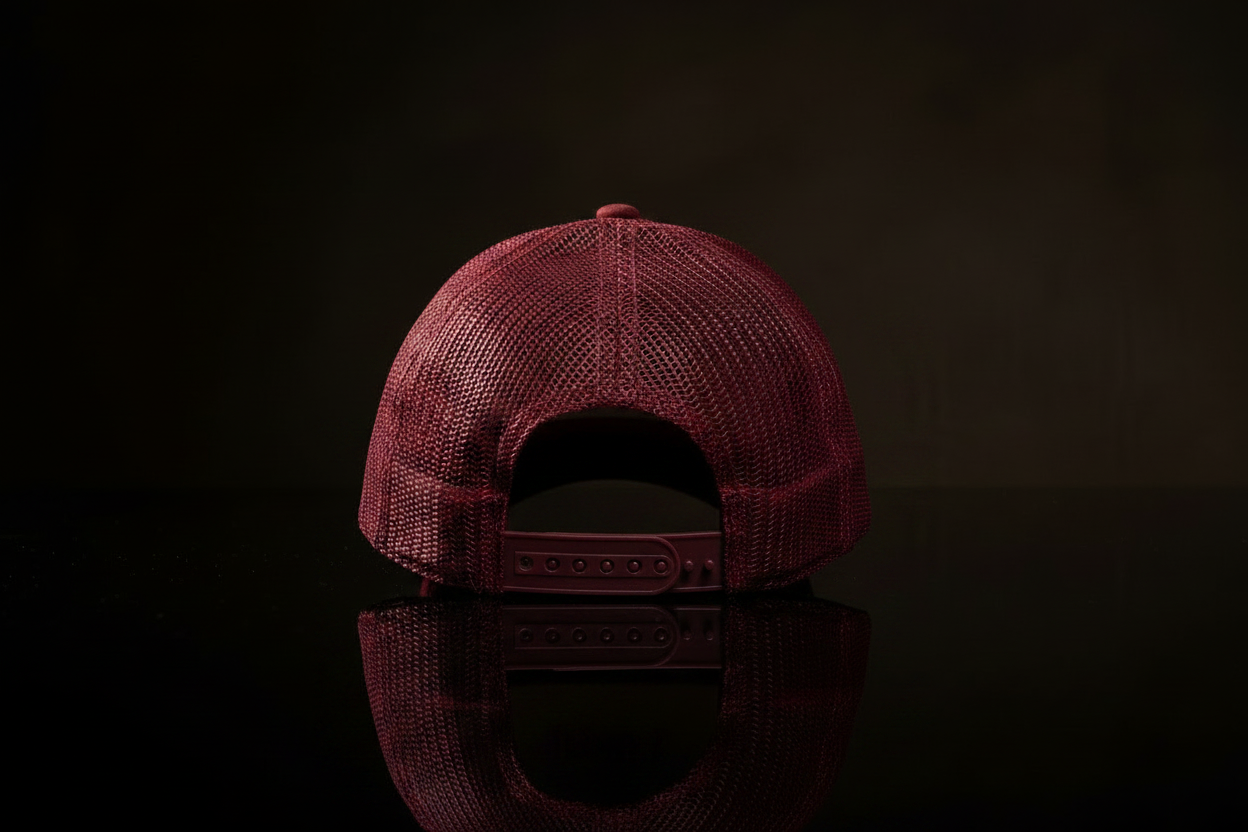 TOKKAP Suede Trucker Cap — Bordeaux