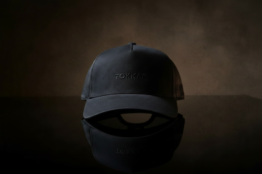 TOKKAP Suede Trucker Cap — Navy