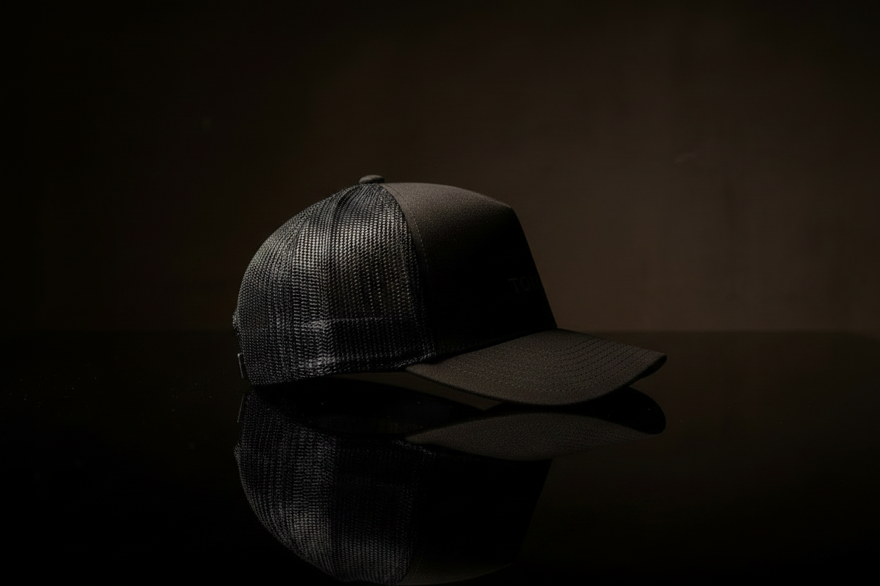 TOKKAP Suede Trucker Cap — Onyx