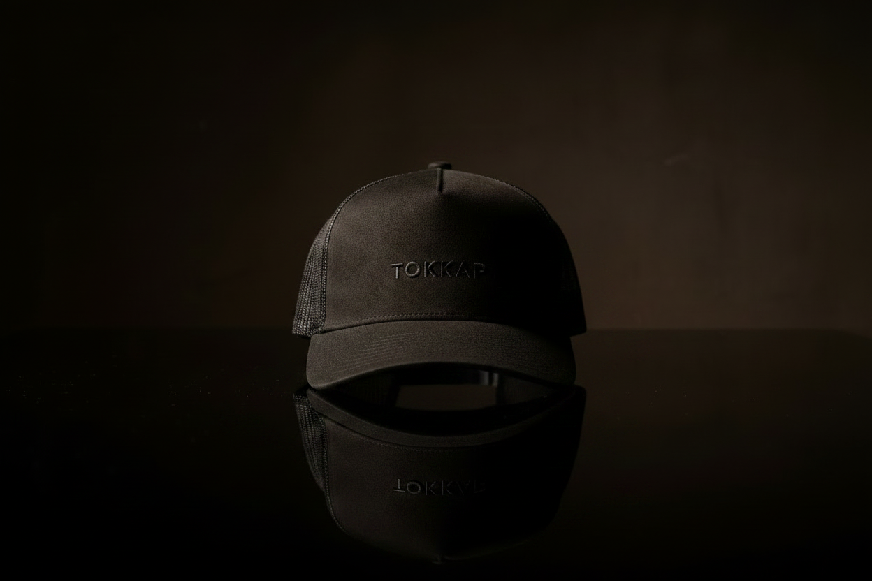 TOKKAP Suede Trucker Cap — Onyx